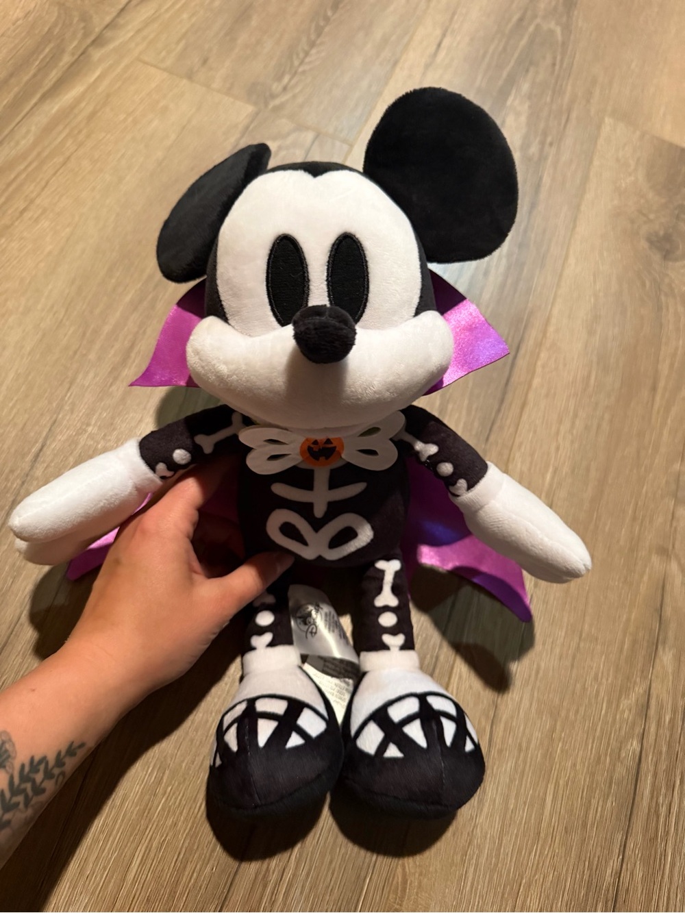Disney Parks Halloween Mickey Mouse Vampire Skeleton Plush Toy Stuffed Animal 15